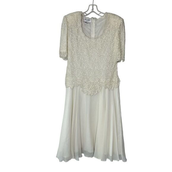 Brilliante by JA Vintage MP Beaded Evening Wedding Floral Dress Gown - Picture 1 of 12